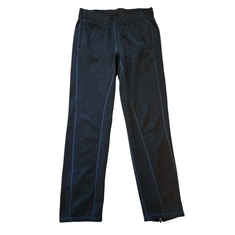 Nike Womens Therma-Fit Athletic Sweatpants Size S Gray Slim Straight Zip Ankles